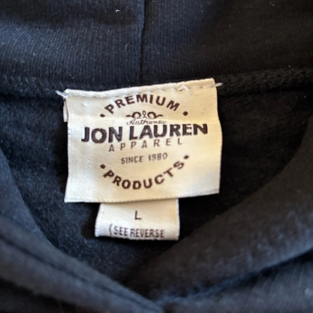 Jon Lauren Junior’s Black Sweatshirt Hoodie with Gold “King” logo NWT Size L